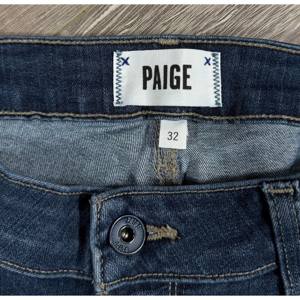 Paige Women Blue Denim Medium Wash Verdugo Crop Ankle Jean Size 32